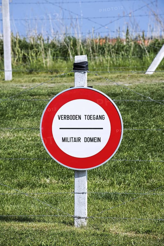 Warning sign in Dutch Verboden Toegang