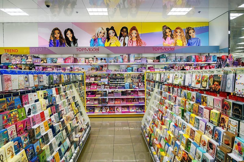 Trend and stationery department in a department store