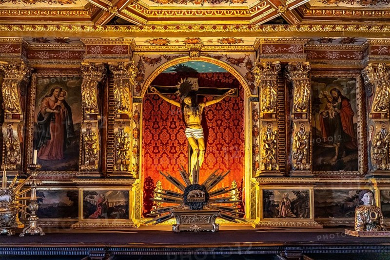 Crucifix in the sacristy of the church Igreja de Sao Francisco