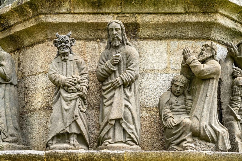 Figures of the Calvaire in the Enclosed Parish of Plougonven