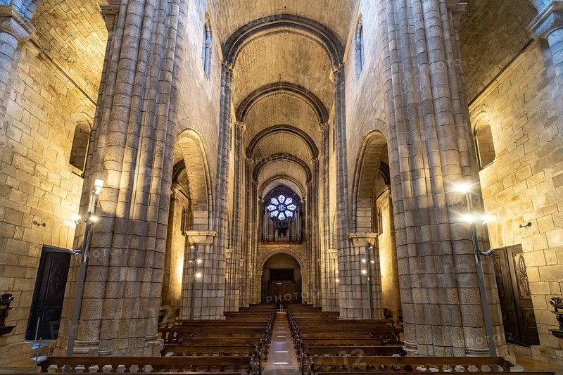 Interior of the Se do Porto Cathedral