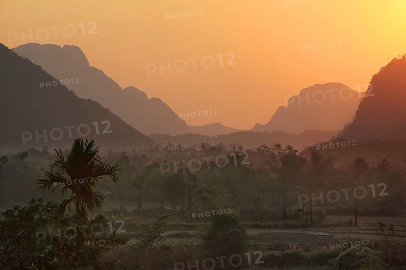 Mountain landscape near Vang Vieng