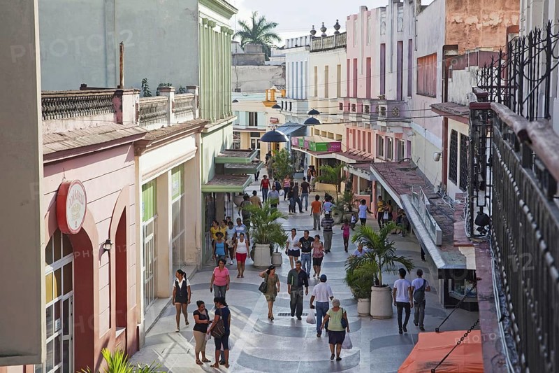 Shopping street in the city Camagueey