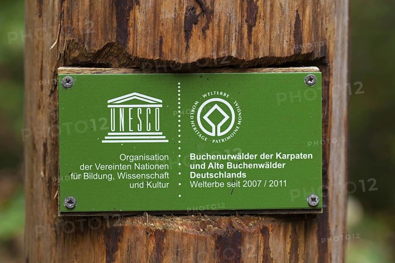 Unesco sign in the Mueritz National Park