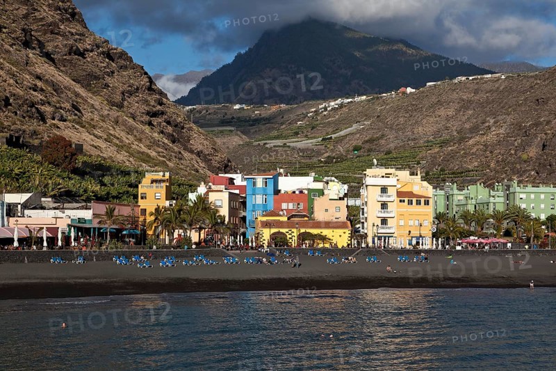Village view Tazacorte with beach