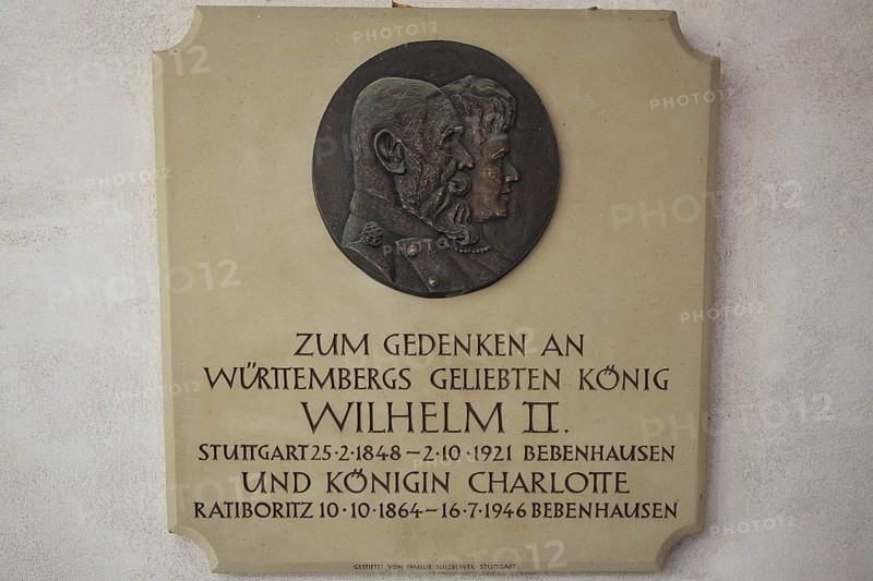 Commemorative plaque on castle wall