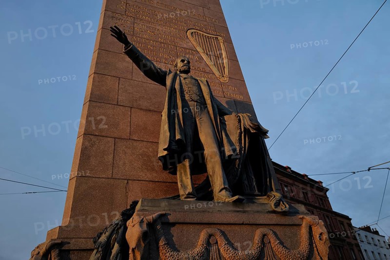 The Parnell Monument at the top of O'Connell Street in Dublin is dedicated to Charles S. Parnell who fought in vain for Home Rule for Ireland. Parnell Square