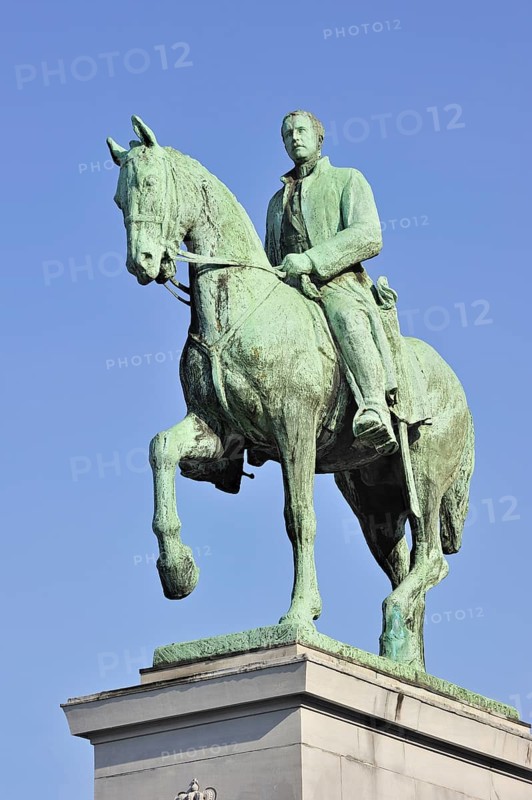 Equestrian statue of king Albert I at the Kunstberg
