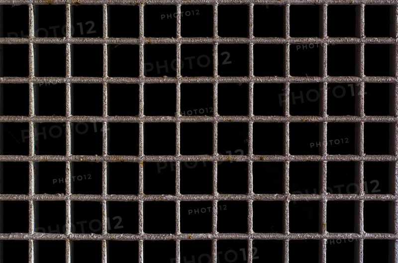 Rusted metal grid