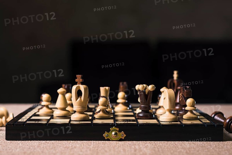 Table with chess board