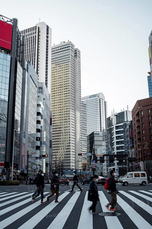 Asian country people urban landscape