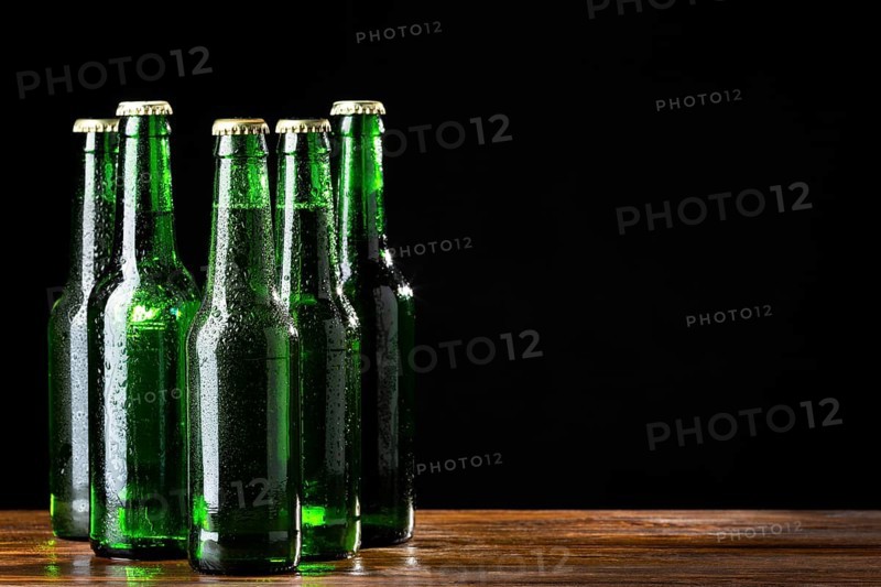 Front view tasty american beer arrangement