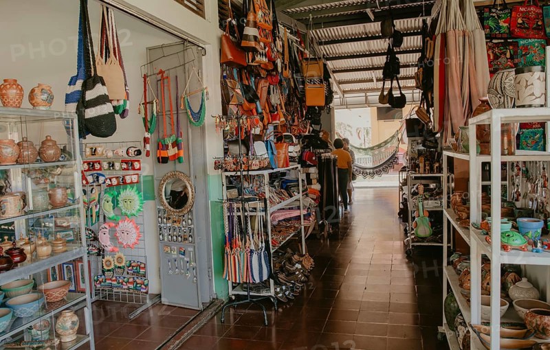 Colorful souvenir craft market in Masaya Nicaragua. Masaya crafts and culture market