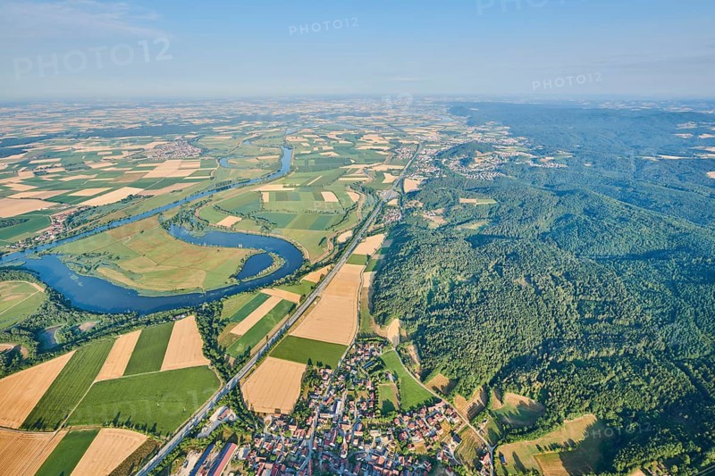 Aerial view over danubia river