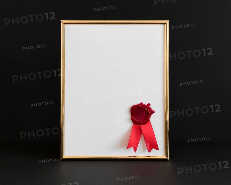 Education diploma certificate template with bow