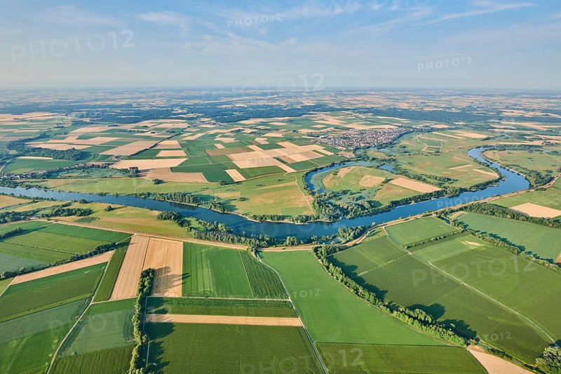Aerial view over danubia river