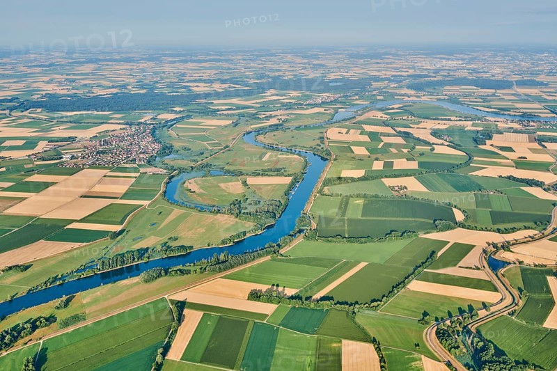 Aerial view over danubia river