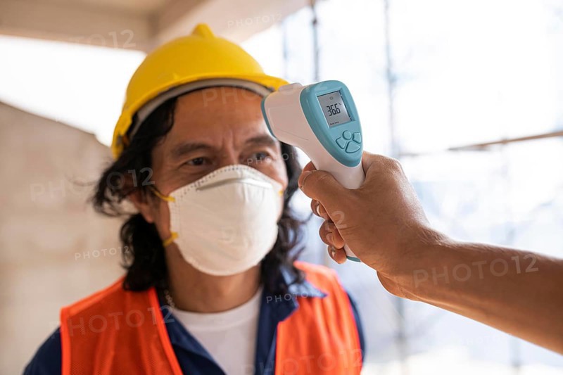 Measuring employee temperature