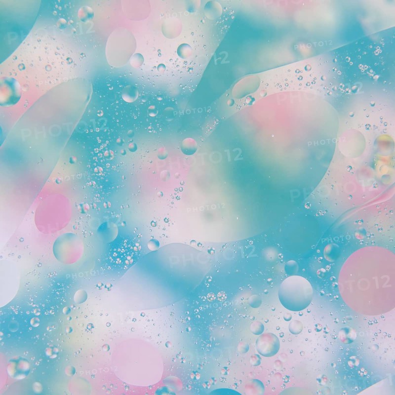 Water drops blue pink background