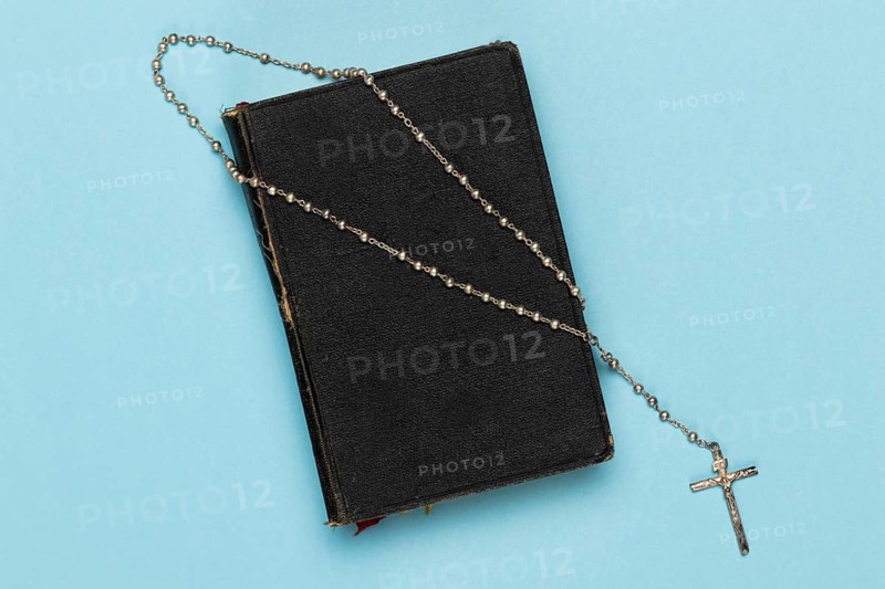 Top view holy book necklace