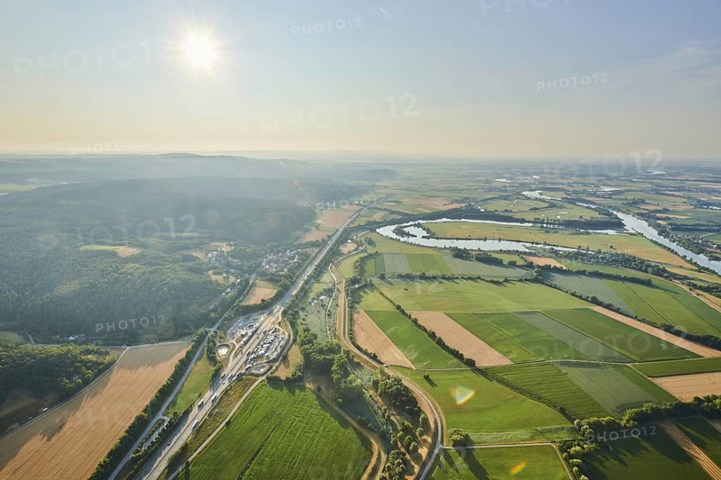 Aerial view over danubia river