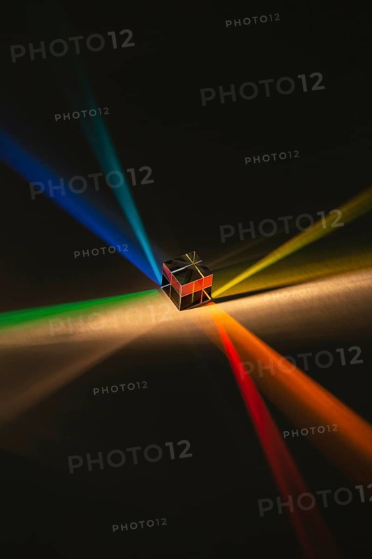 Abstract prism rainbow lights