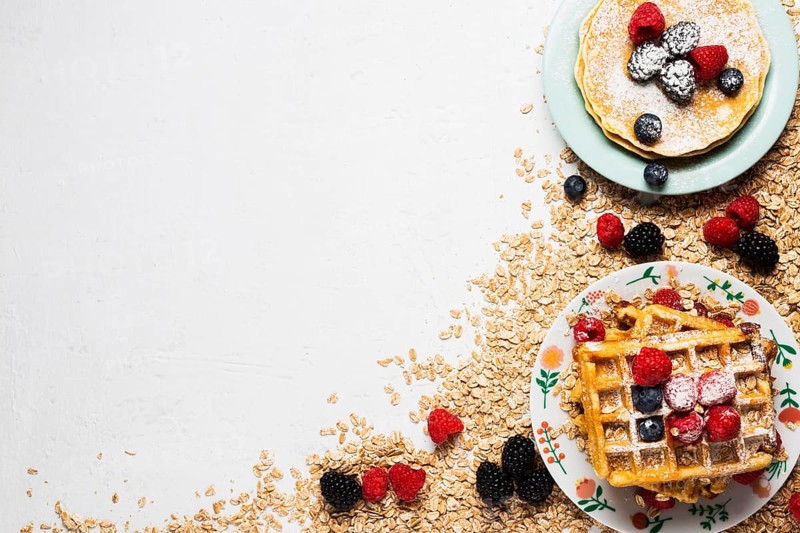 Vintage breakfast concept with copy space