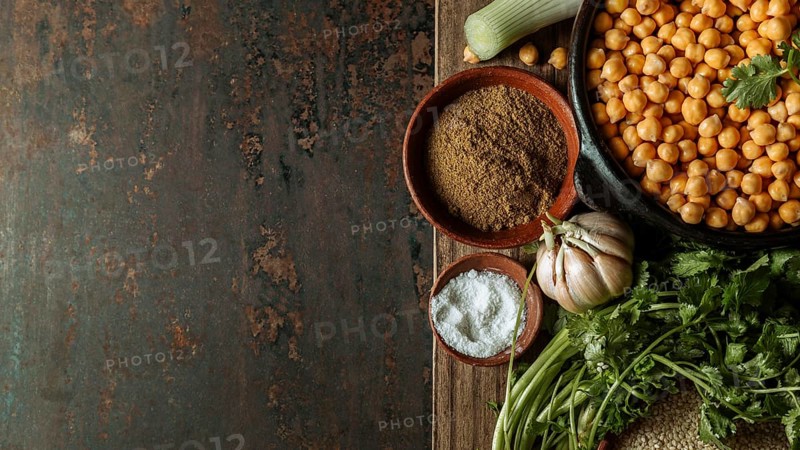 Flat lay tasty jewish food frame with copy space
