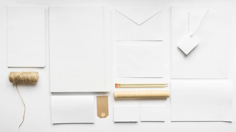 Blank stationery mockup