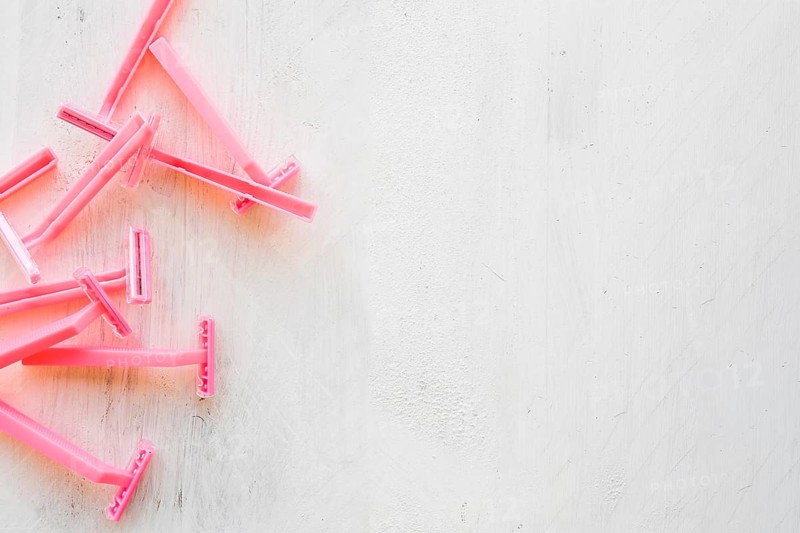 Pink disposable razors