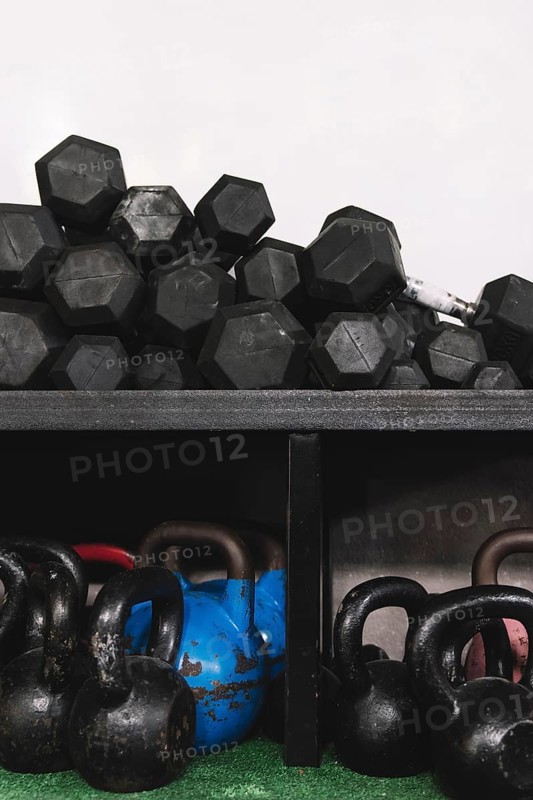 Dumbbells kettlebells