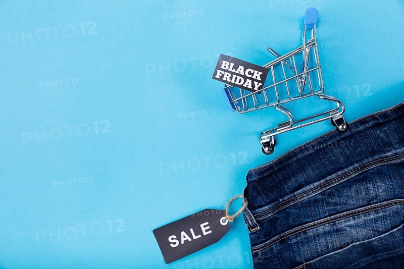Black friday sale tag jeans