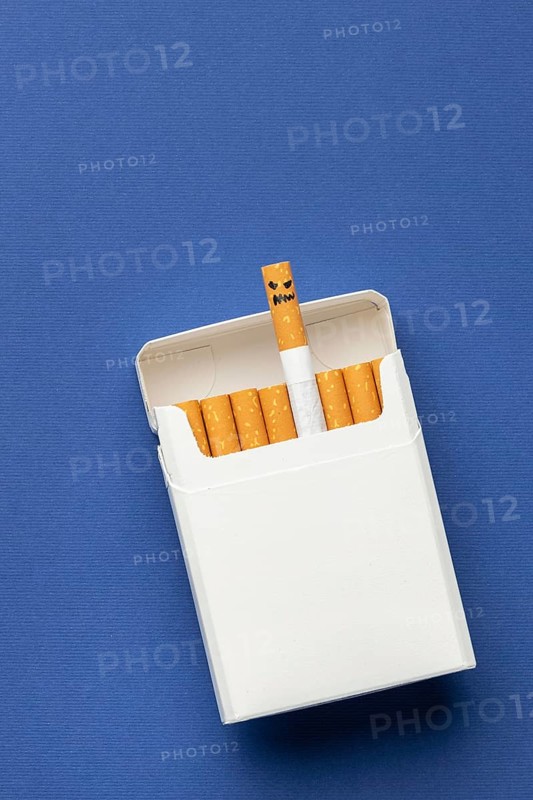 Flat lay no tobacco day elements composition