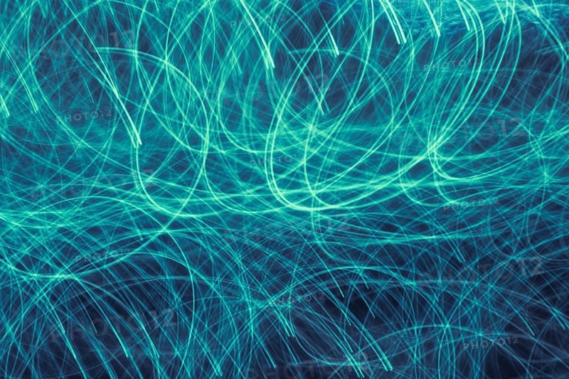 Long blue green gradient exposure neon lights texture