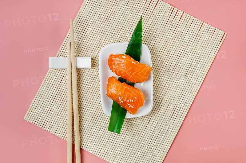 Traditional japanese sushi composition