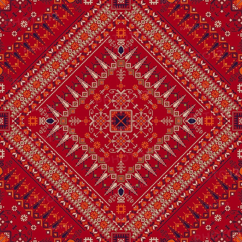 Traditional Latvian embroidery seamless pattern