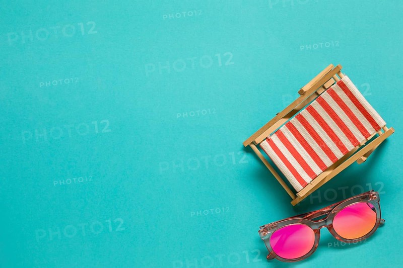 Toy chaise lounge sunglasses