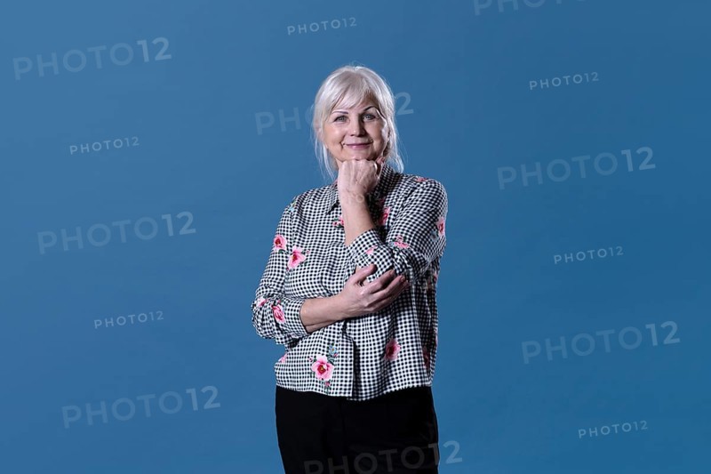 Friendly elderly woman