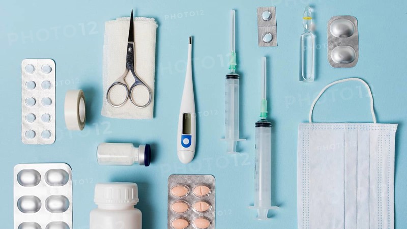 Top view arrangement medical elements