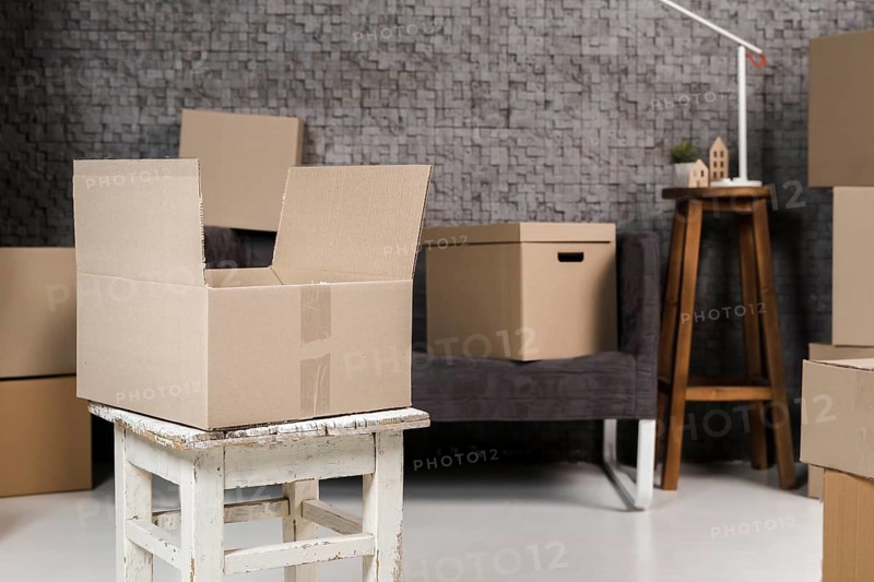 Variety cardboard boxes ready be moved