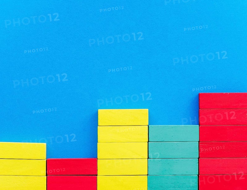 Multicolored wooden blocks
