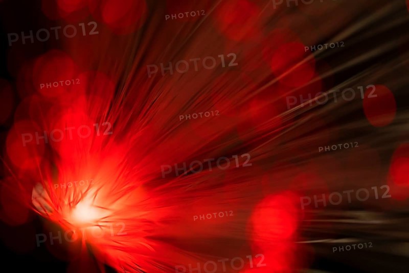 Out focus red fiber optics lights