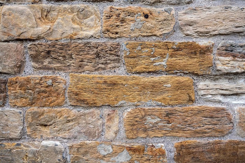 Sandstone wall stones