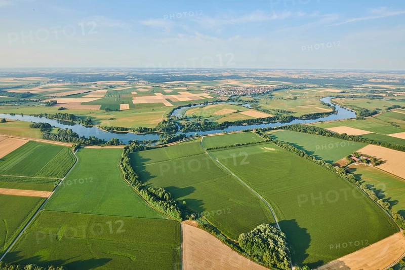 Aerial view over danubia river