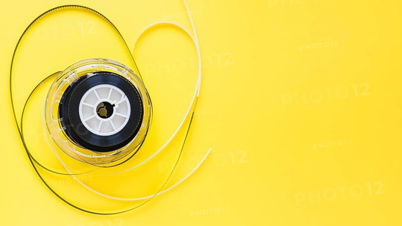 Ribbon film strip yellow