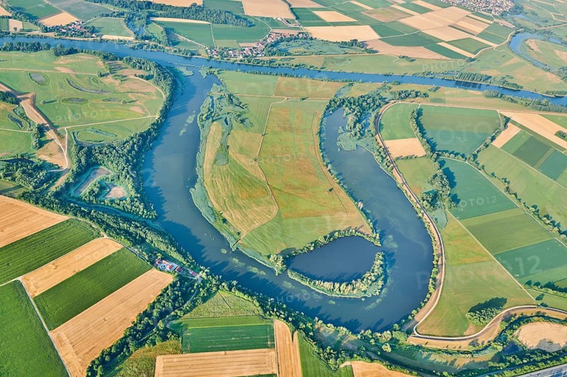 Aerial view over danubia river