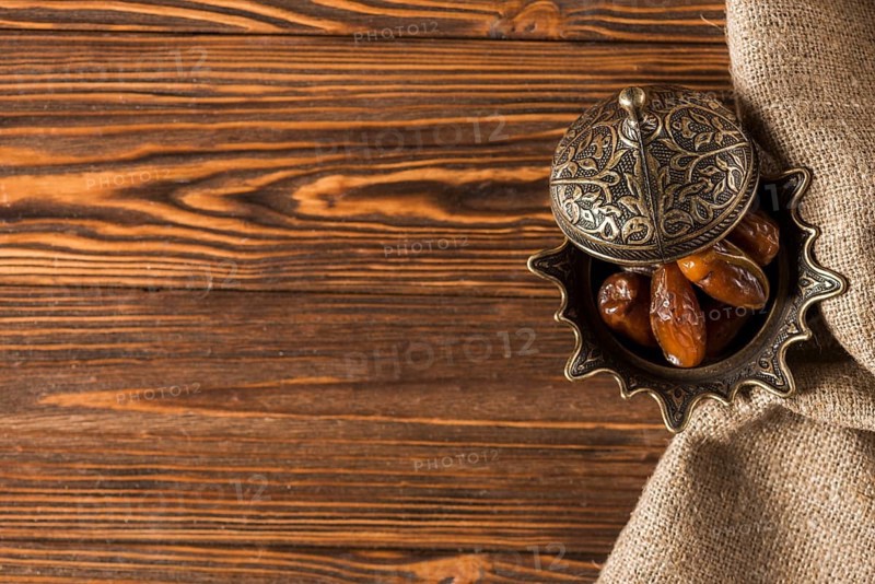 Arabic food ramadan with copyspace