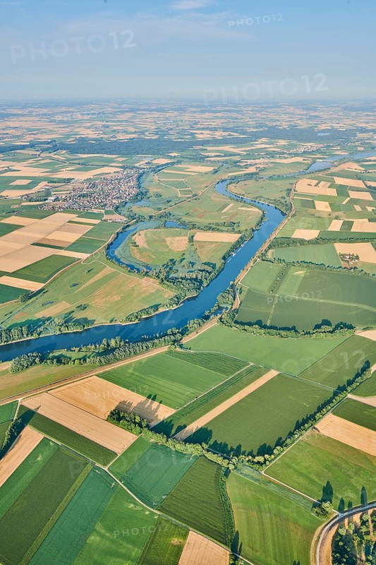 Aerial view over danubia river
