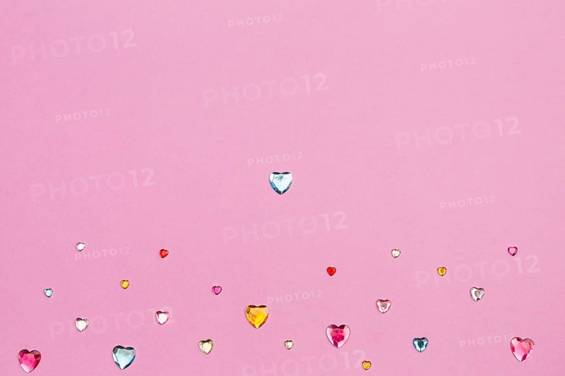 Collection decorative heart rhinestones