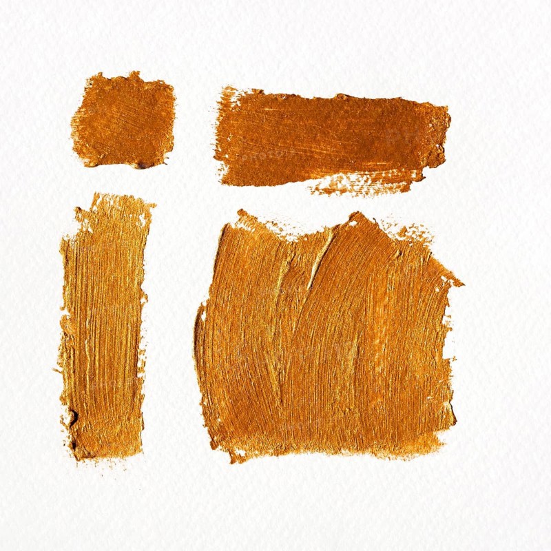 Brush with particles gold texture